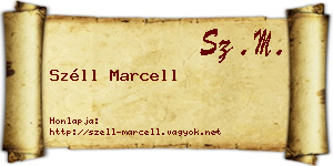 Széll Marcell névjegykártya